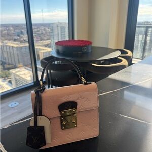 Louis Vuitton Blush Mini Bag with Gold Accents